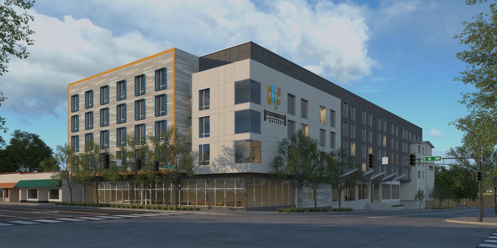 Rochester-IHG-Dual-Brand-EVEN-Staybridge-Rendering-Exterior