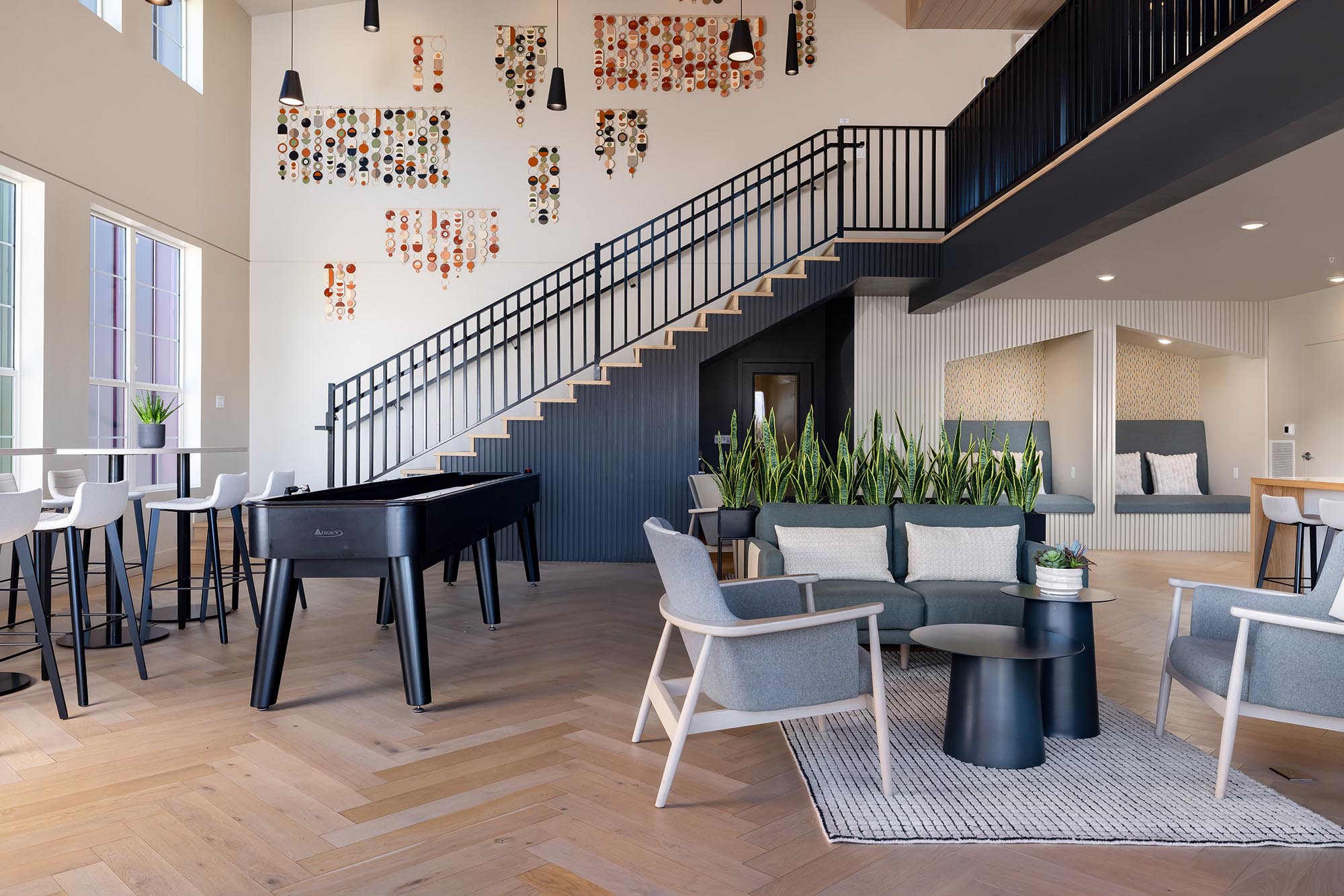 Solhavn-Apartments-Interior-Level-5-Clubroom-Lounge-and-Stairs-Single-Point