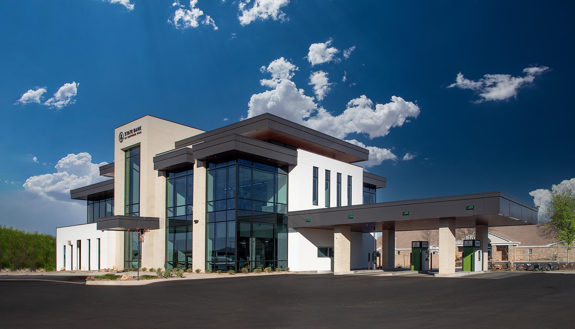State-Bank-of-Southern-Utah-Exterior-Southeast-Corner-and-Drive-Thru-Day